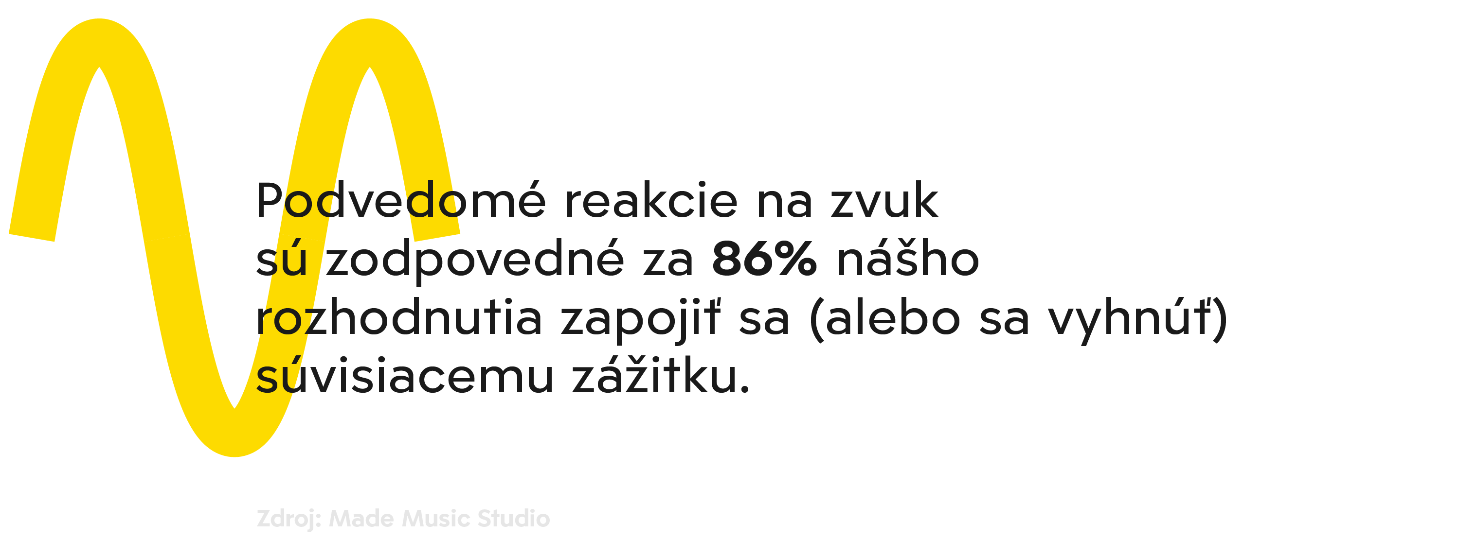 Vplyv podvedomých reakcií na zvuk, ktoré ovplyvňujú 86 % rozhodnutí spojených so zážitkom.