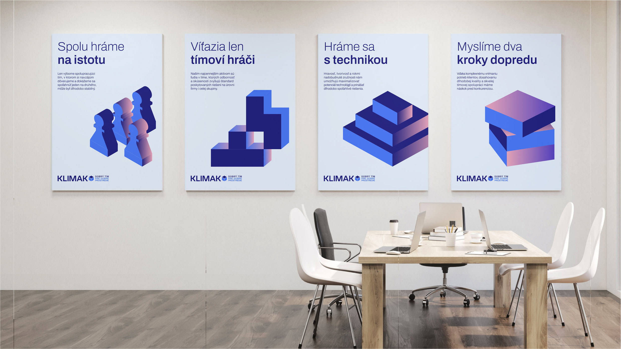 galton klimak brand identity employer branding posters