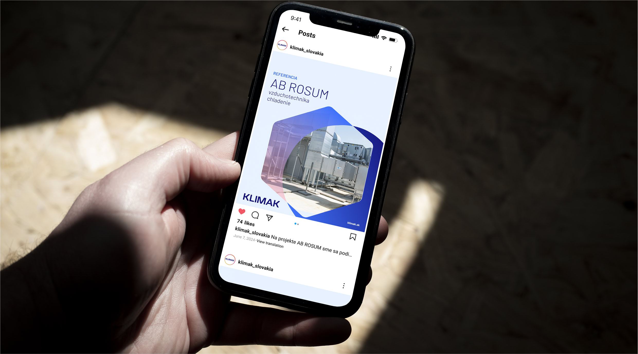 galton klimak rebranding social media post mockup