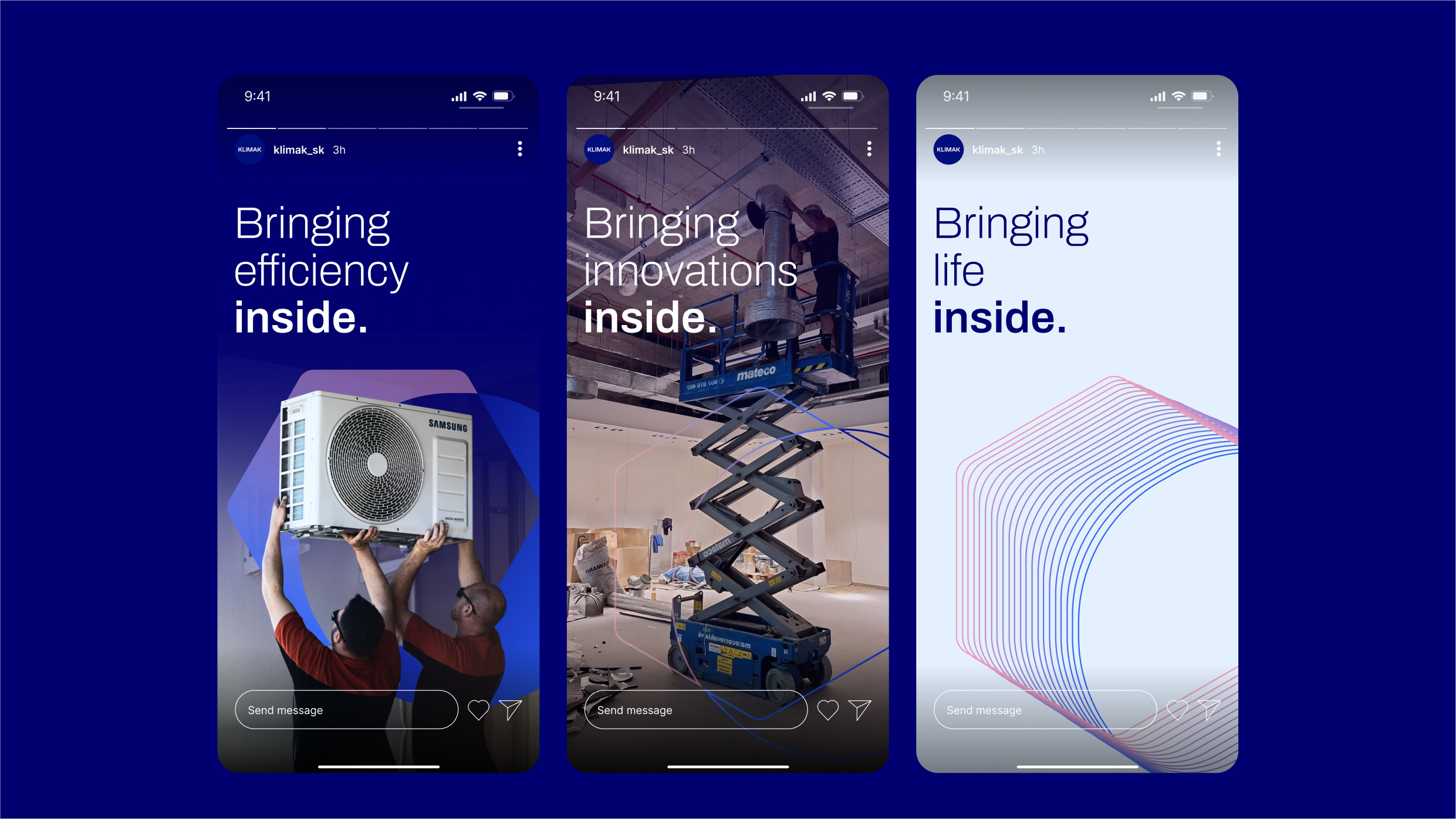 galton klimak rebranding social media stories